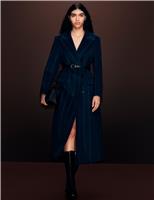 Wool Rich Double Breasted Longline Coat