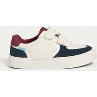 M&S Kids' Riptape Trainers (4 Small - 2 Large) White Mix