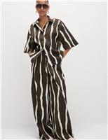 Printed Collared Oversized Resort Shirt