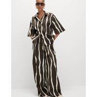 Printed Collared Oversized Resort Shirt