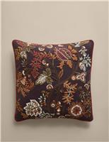 Pure Cotton Floral Embroidered Cushion