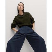 M&S Woven Pleated Wide Leg Culottes Dark Navy
