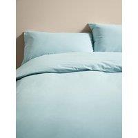 M&S Body Sensor Pure Cotton Bedding Set Blue