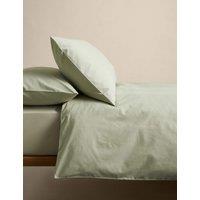 M&S Body Sensor Pure Cotton Bedding Set Green
