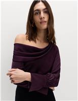 Satin Off The Shoulder Top