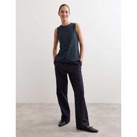 Cotton Modal Blend Shell Top with Stretch