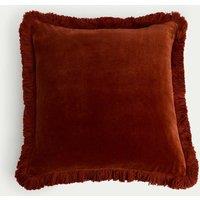 Pure Cotton Velvet Fringed Cushion