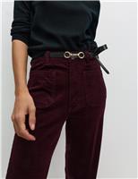 Cotton Rich Cord Flared Slim Fit Trousers