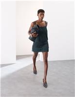 Fringed Mini A-Line Skirt