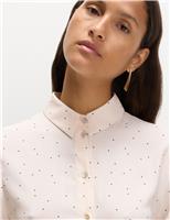 Printed Collared Button Through Shirt