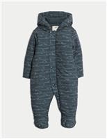 Printed Padded Hooded Snowsuit (0-3 Yrs)
