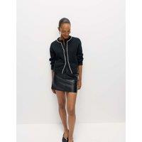 Gem Detail Crew Neck Cardigan with Wool