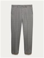 Tailored Fit Check Suit Trousers