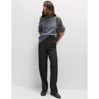 M&S Straight Leg Trousers with Stretch Charcoal