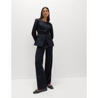 M&S Straight Leg Trousers with Stretch Black