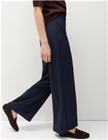Jersey Elasticated Waist Wide Leg Trousers