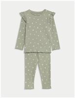 2pc Cotton Rich Ditsy Top & Bottom Outfit (0-6 Yrs)
