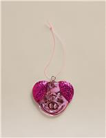 Percy Pig Sweet Glass Hanging Decoration