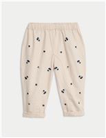 Cotton Rich Floral Embroidered Jeans (0-6 Yrs)