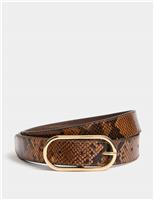 Snake Print Jeans Belt
