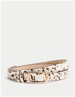 Leather Hide Slim Belt