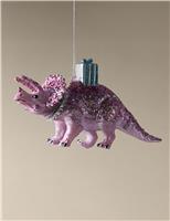 Pastel Glass Hanging Dinosaur Decoration