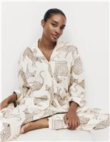 Pure Cotton Animal Print Pyjama Top