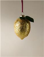 Glass Hanging Lemon Decoration