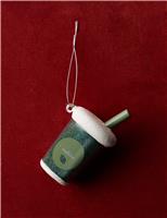 Glass Hanging Matcha Latte Decoration