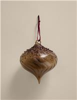 Embellished Onion Glass Hanging Decoration
