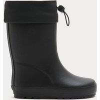 M&S Kids' Plain Cuff Wellies (4 Small - 6 Large) Black