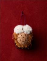 Hanging Fluffy Owl Decoration