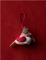 Felt Hanging Winter Robin Decoration