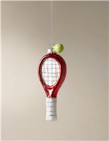 Tennis Racket Glass Hanging Decoration