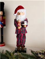 Father Christmas in Pyjamas Nutcracker Room Decoration