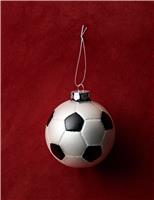 Glass Hanging Football Decoration