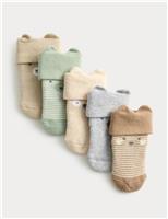 5pk Cotton Rich Faces Socks