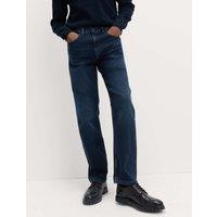 M&S Straight Fit Comfort Stretch Jeans Blue/Black
