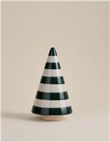 Large Ceramic Striped Christmas Tree Room Decoration