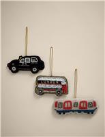 3pk Hanging London Transport Decorations