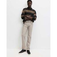 M&S Straight Fit Stretch Jeans Pebble