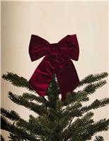 Velvet Bow Tree Topper