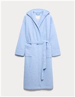 Quilted Hooded Long Dressing Gown