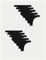 M&S 10pk Cotton Lycra Thongs Black