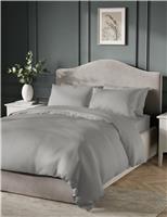 M&S Pure Cotton Sateen 400 Thread Count Bedding Set Medium Green