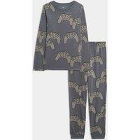 Pure Cotton Gaming Print Pyjamas (3-16 Yrs)