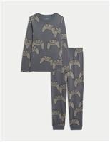Pure Cotton Gaming Print Pyjamas (3-16 Yrs)