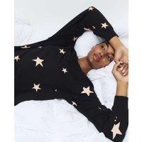 Star Print Crew Neck Long Sleeve Pyjama Top