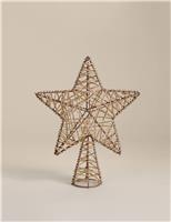 Rattan Star Christmas Tree Topper