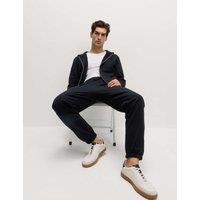 M&S Elasticated Waist Cotton Rich Joggers Black